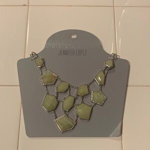 New Jennifer Lopez Geometric Green Necklace